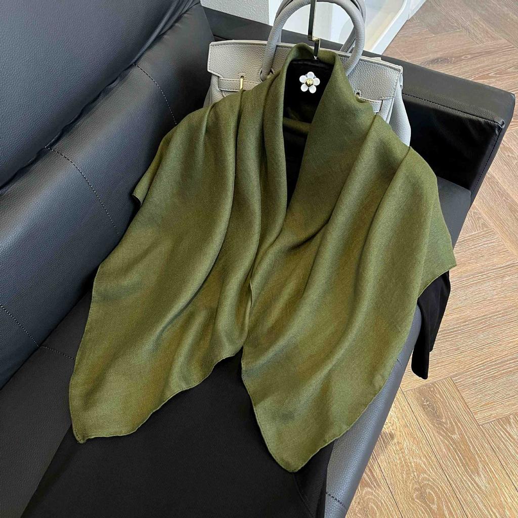 New 91 square scarf silk scarf female alphabet printing four seasons fashion landscape painting retro printing square scarf versatile