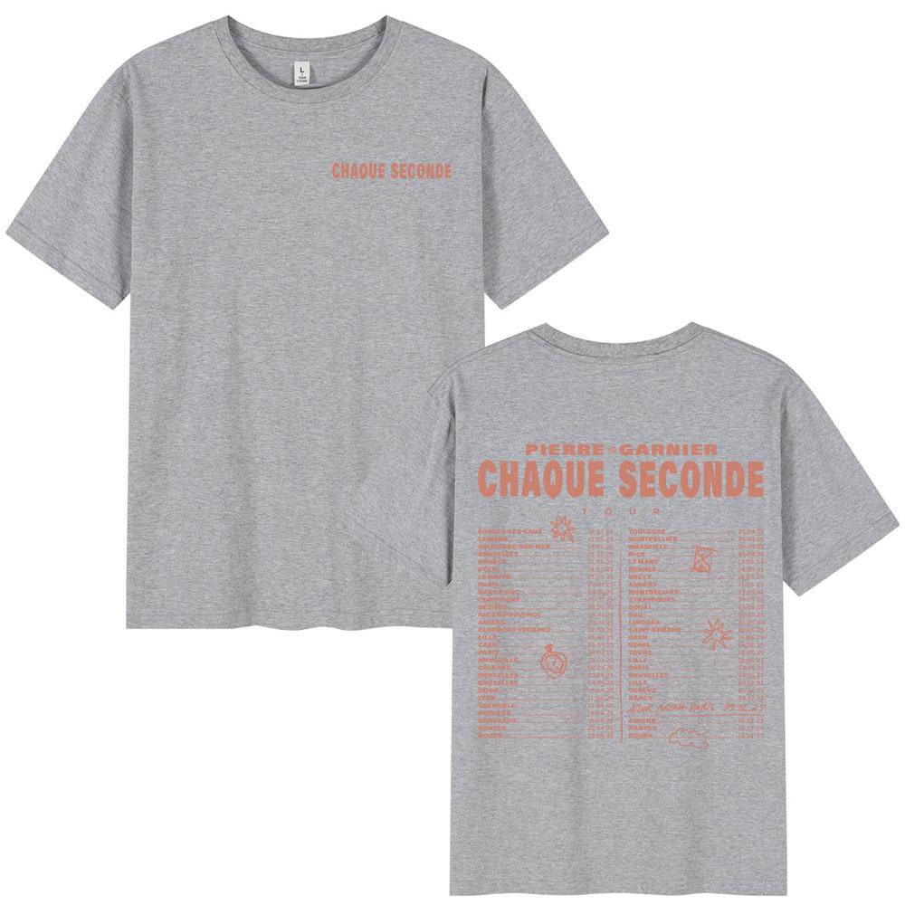 

Pierre Garnier Chaque Seconde Tour Merch T-shirts Hip Hop Fashion T-shirt Women Men s Clothing Cotton Oversized T Shirts 3XL
