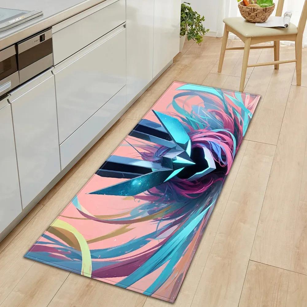 Creative Colorful Geometric Pattern Home Kitchen Floor Mat Door Front Decoration Floor Mat