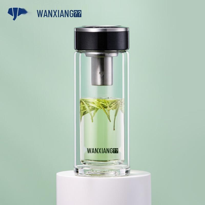 Wanxiang Double-Layer Portable Tea Infuser Glass Bottle