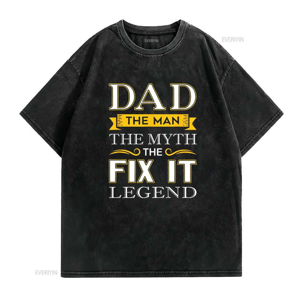Mr Fix It Dad S Fathers Day Handy Man T Shirt Vintage Washed Soft Top For Everyday Wear Stretched Versatile Comfortable