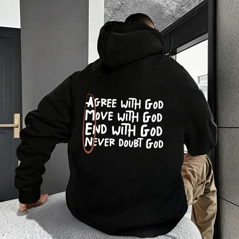 

2025 Hot Sale Christian God Printed Hoodie for Men High Quality Hooded Long Sleeved Top All Season Daily Casual Fashion Pullover 3XL