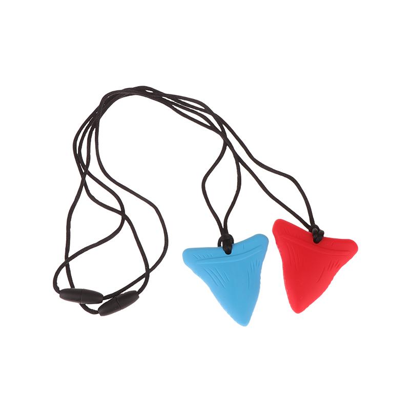 Denti di Squalo Baby Forma Dentiere Collana da Masticare in Silicone Per Autismo Mordersi Masticare Cura del Bambino Perline Senza BPA