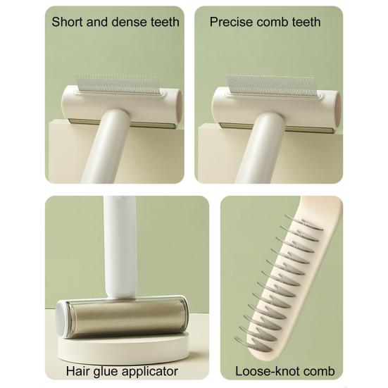 3-In-1 Multi-functional Pet Grooming Brush Dog Cat Hair Remover Roller Hair Detangling Comb Deshedding Dematting Tools Pet Supplies
