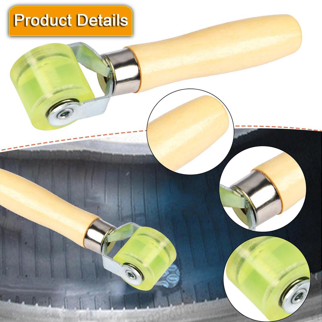 Car Sound Deadening Roller Application Rolling Wheel Maintenance Automotive Wood Handle Smoothing