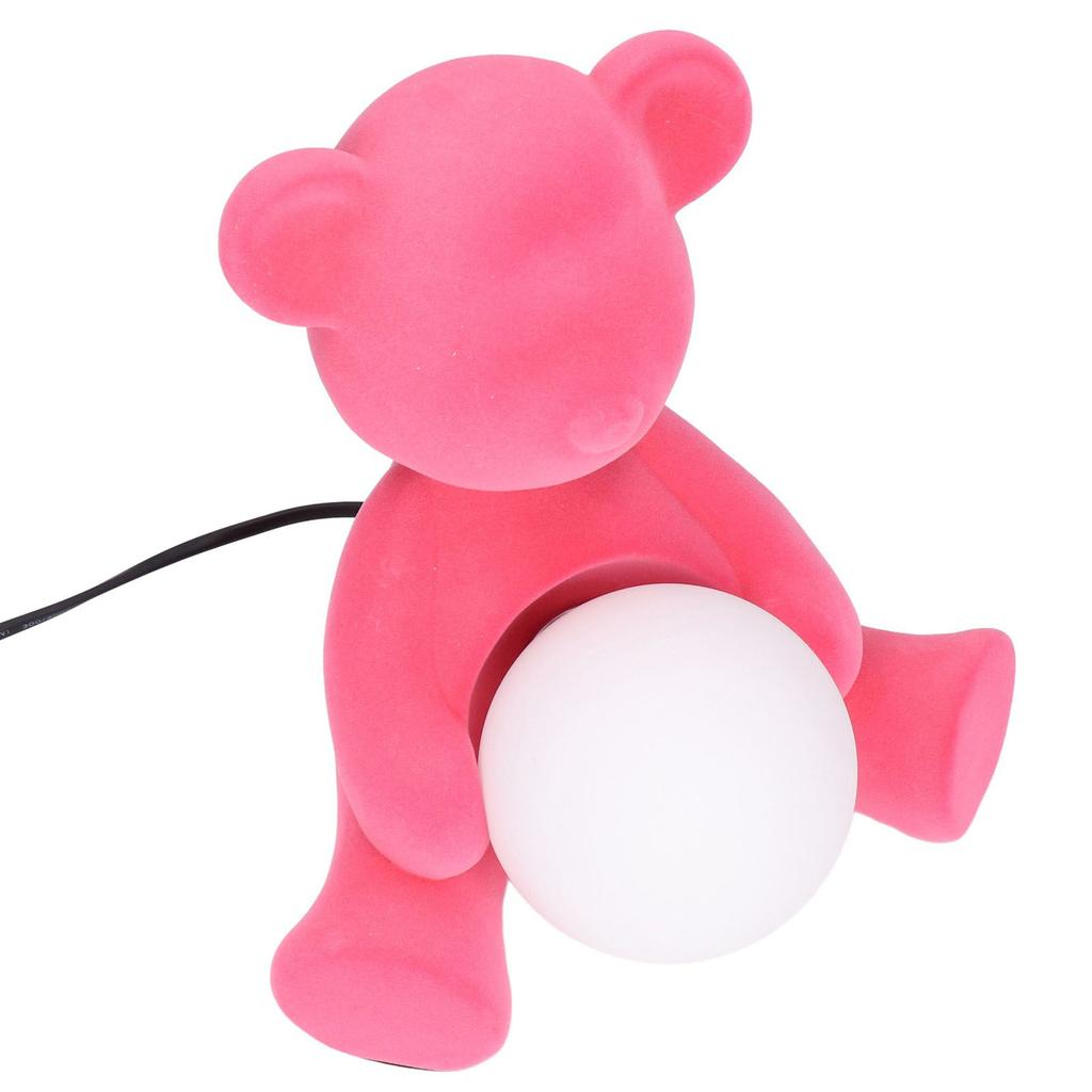 Cartoon Table Lamp LED Cute Decorative 3 Color Plug Powered Teddy Night Light for ChildrenPink EU