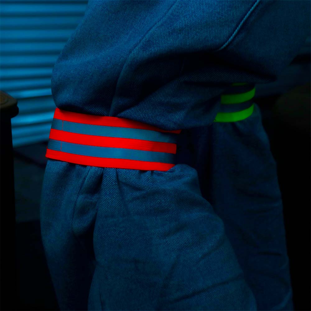 8PCS Multifunctional High Visibility Reflect Straps Safety Reflector Tape Elastic Armband Leg