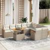 VidaXL Garden Lounge Set with Cushions 10 Pcs, Patio Sofas, Patio Furniture Set, Outdoor Furniture, Beige 3273235
