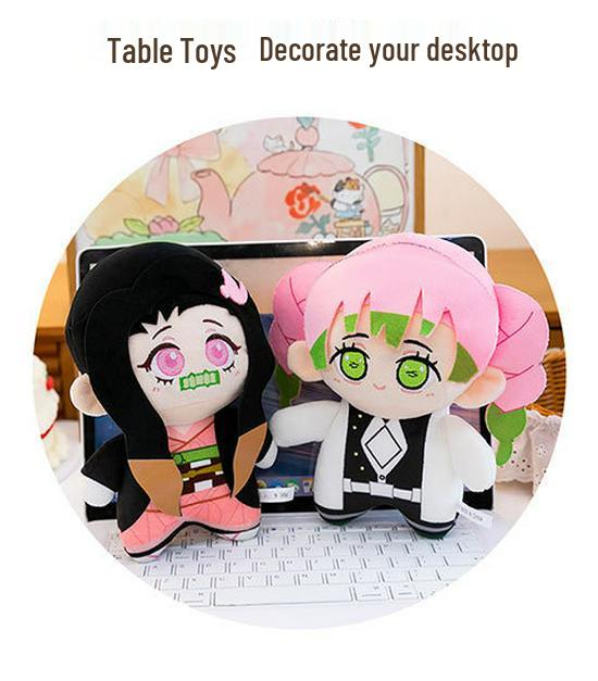 Large Sitting Pose Demon Slayer Plush Dolls - Tanjiro, Nezuko, Inosuke Gift