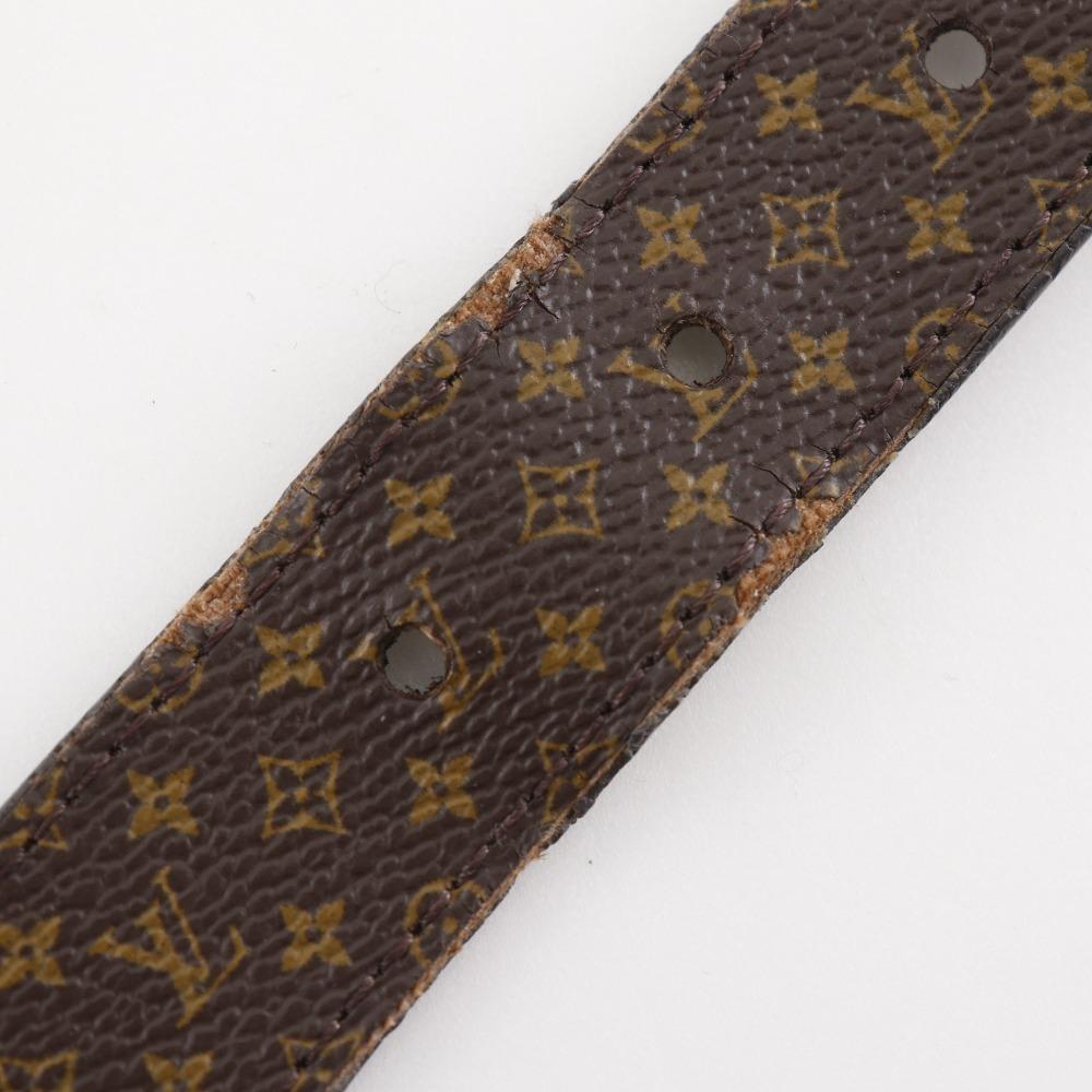 LOUIS VUITTON Ceinture Malletier belt M9943 Brown Monogram canvas unisex Used