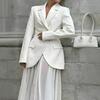 FD1541 Women's Fashion Solid Color Loose High-Waisted Nine-Point Suit Pants - New Spring/Autumn Style 2024