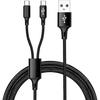IFLASH 6 Feet Extra Long Dual Port Type C Splitter Charging Cable - Power Up To Two USB C Devices At Once from a Single USB A Port - Ideal for Any
