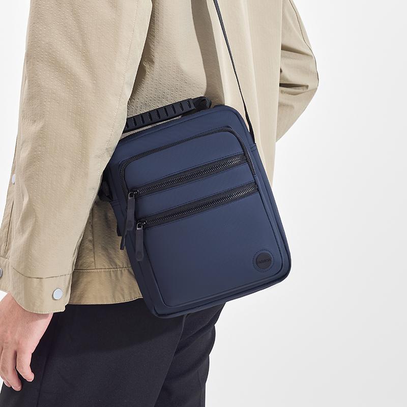 Men Oxford Crossbody Bag Multi Pocket Casual Shoulder Handbag for Travel Work