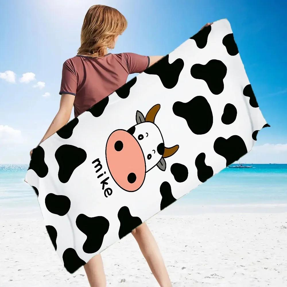 Sport Towels Home Fashion Absorbent Cow Large Cotton Beach Towel Man Fast Dry Towel for Fitness Microfiber Sauna Cloth Quick W40*H60(CM)