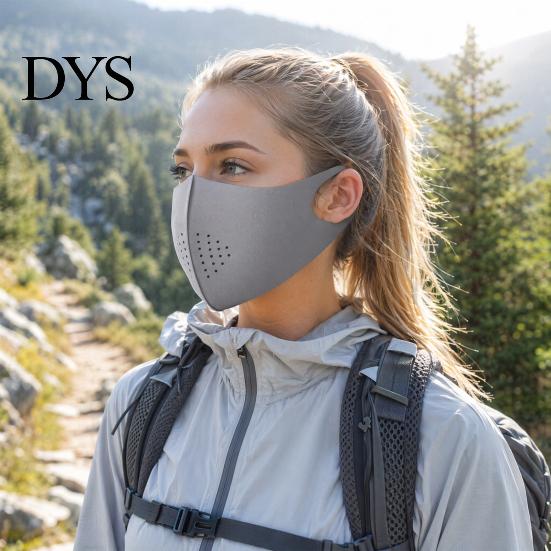 Comfortable Summer Face Guard Soft Ice Silk Guard, Half Sun Protection Neck Cover, Breathable Holes And Clavicle Shield with Elastic Ear Loop