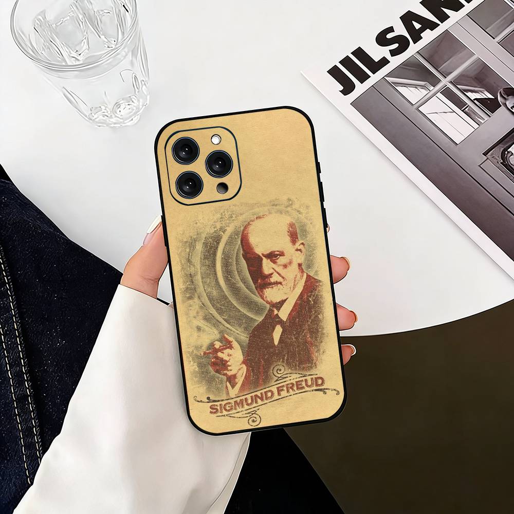 Sigmund Freud Psychoanalysis  Phone Case Silicone Soft For IPhone 17 16 15 14 13 12 11 X XR Plus Pro Max Plus