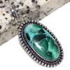 Chrysocolla Malachite 925 Silver Plated Pendant 2" Bridal Style Jewelry V4f98