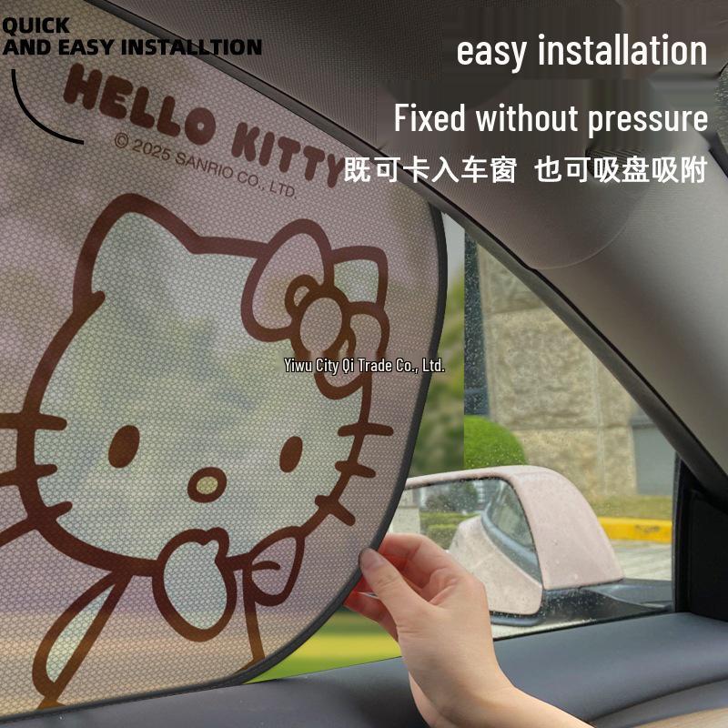 Kitty Cartoon Car Window Sunshade 2025 - Heat Insulation and Blackout Board for Side Windows