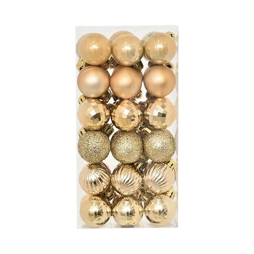 36Pcs/Box 3cm Christmas Ball Decoration Xmas Tree Pendent Ornaments for Home Decor New Year Party Supplies Christmas Gifts