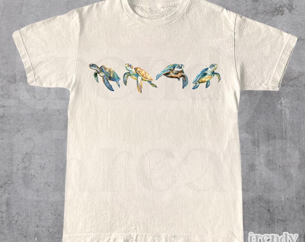 Sea Turtles Shirt T-Shirt | Vintage Ocean Nature Lover Shirt | Retro 90s Sealife Shirt | Turtle 90s Shirt | Ocean Sea Animals Graphic Tee