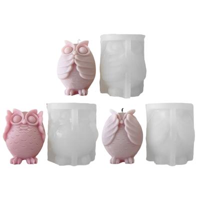 3D Candle Mold Animal Owl Silicone Resin Molds Aromatherapy Candle Mold Desktop Ornaments DIY Crafts Home Decorations