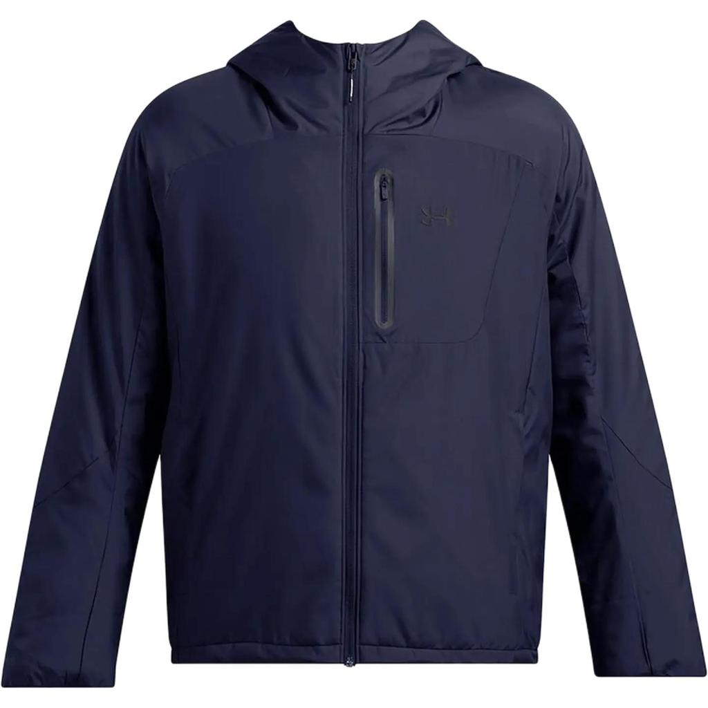 Under Armour Solid Color Hooded Zip-Up Long Sleeve Jacket Men jackets Navy-Blue 1388902-410