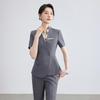 2026 Women's Summer Professional Suit: Short Sleeve Formal Fashion for Hotel Reception and Jewelry Store Workwear
