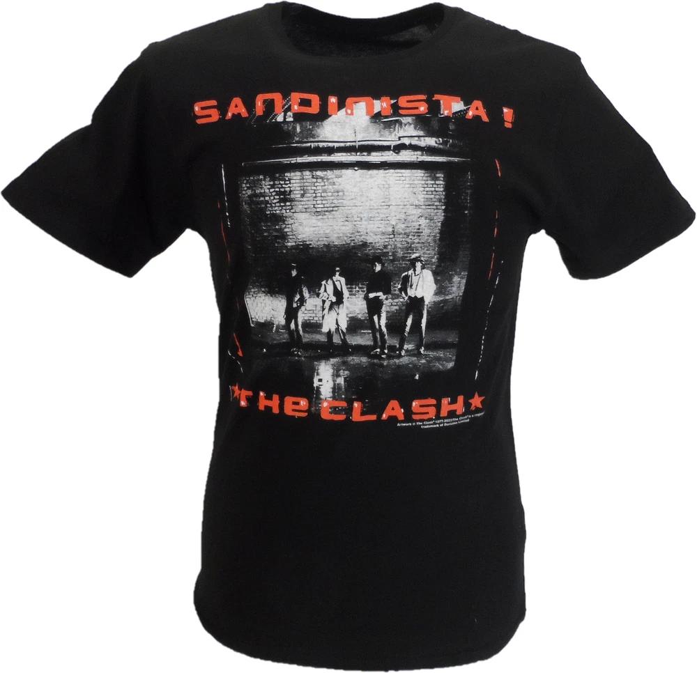 Unisexs Black Official The Clash Sandinista LP CoverT Shirt S