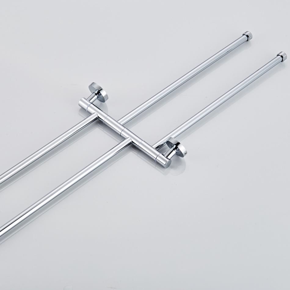 Cross-Rotating Stainless Steel Bathroom Towel Rack
