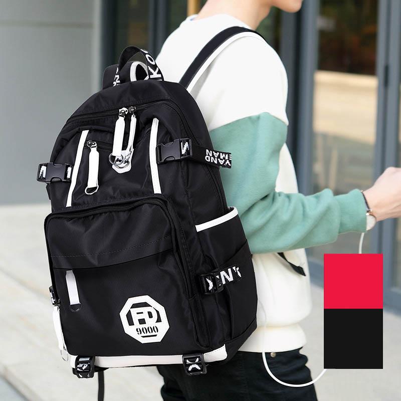 Rucksack für Jungen im Teenageralter, für Schüler der Oberstufe und der Mittelstufe, Büchertasche, Tagesrucksack für den Außenbereich mit USB-Ladeanschluss, großer Laptop-Rucksack für Schüler