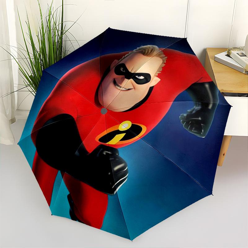 The Incredibles Mr. Incredible Superhero Automatic Opening and Closing Folding - A Good Choice for Gifts, Fashionable and Convenient Umbrell