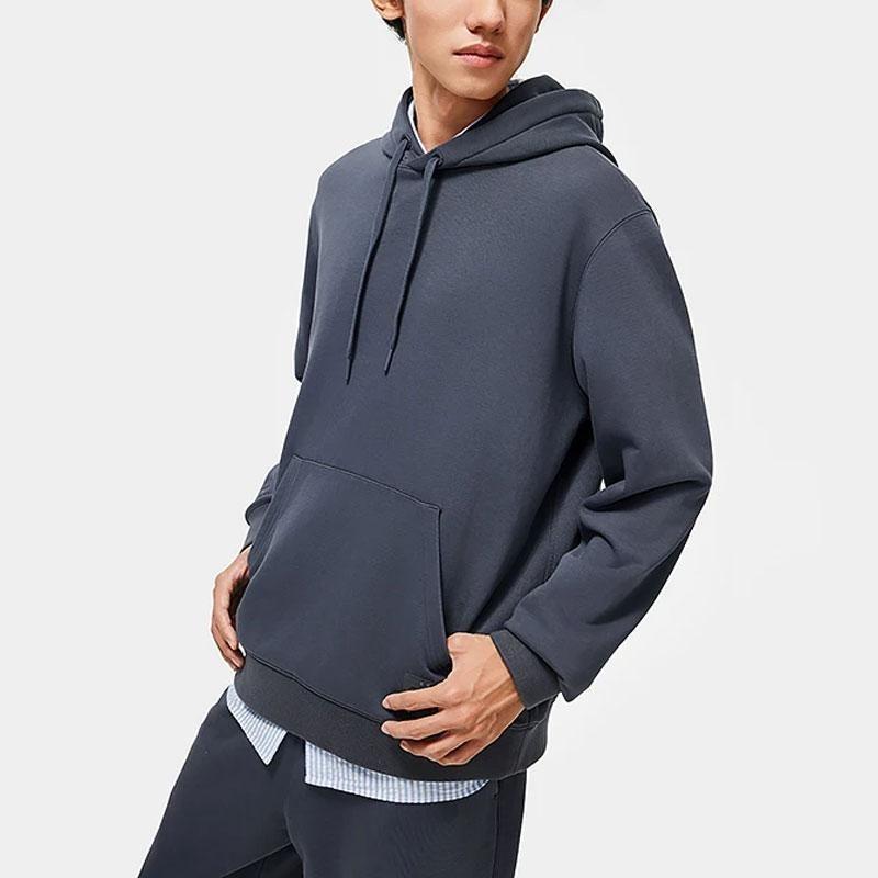 Li Ning China Color Series Solid Loose Pullover Hoodie Unisex Hoodies Cool-Sand-Black AWDU031-7