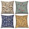 4Pcs Home Decor Cushion Covers, Black Cat & Floral Scenery Pillow Cases For Living Room Sofa Bedroom Car Decoration