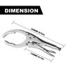 9.5-inch Locking Oil Filter Wrench - Heavy-duty Alloy Steel Adjustable Vice Design, Non-slip Tooth Design, Suitable for Car/Truc