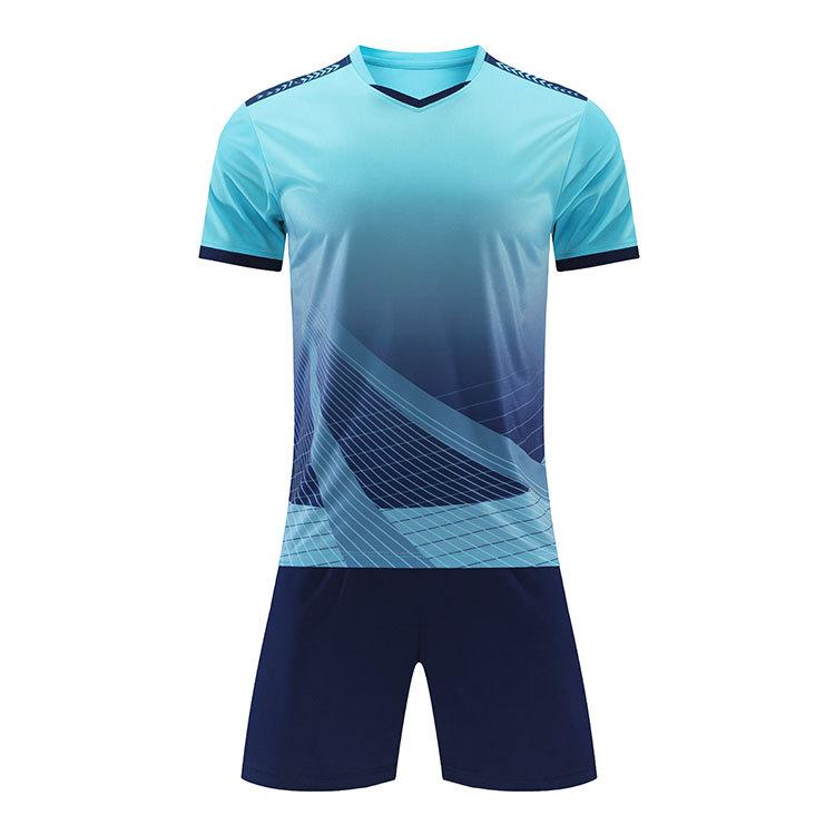 New football jersey set Student sports games Adult children's short-sleeved football jersey Printing number Wholesale