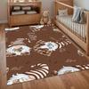 Cute Coffee Gnome and Bean Print Area Rug, Soft Non-Slip Floor Mat for Kitchen Living Room Rustic Farmhouse Home Decor