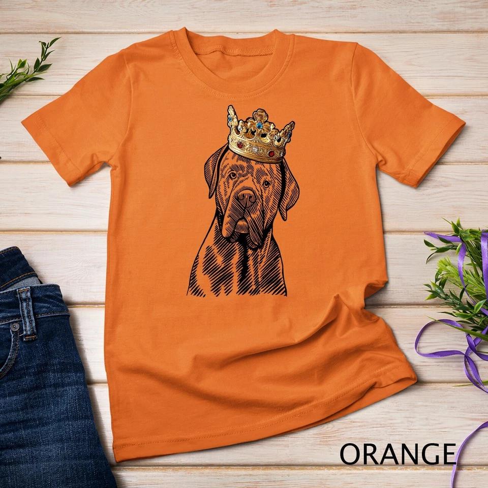 Cane Corso Dog Wearing Crown Unisex T-shirt 9