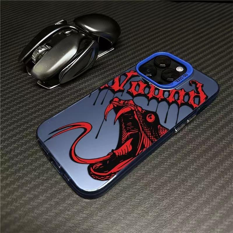 The New English Snake Head Is Suitable for Iphone17 Mobile Phone Case Apple 15promax/14 Anti-drop 13pro16 Europe and America