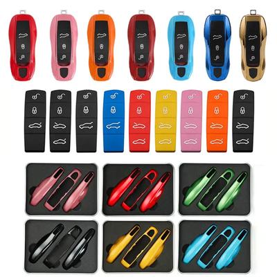 Set di Cover Guscio per Chiave Telecomando Smart Auto per Porsche Panamera Spyder Carrera Macan Boxster Cayman Cayenne 911 970 981 991