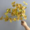 8pcs Cafe Decor Plastic Autumn Color Sapium Sebiferum Leaves Artificial Plant Table Decoration Simulation Bodhi Leaf Green Plant
