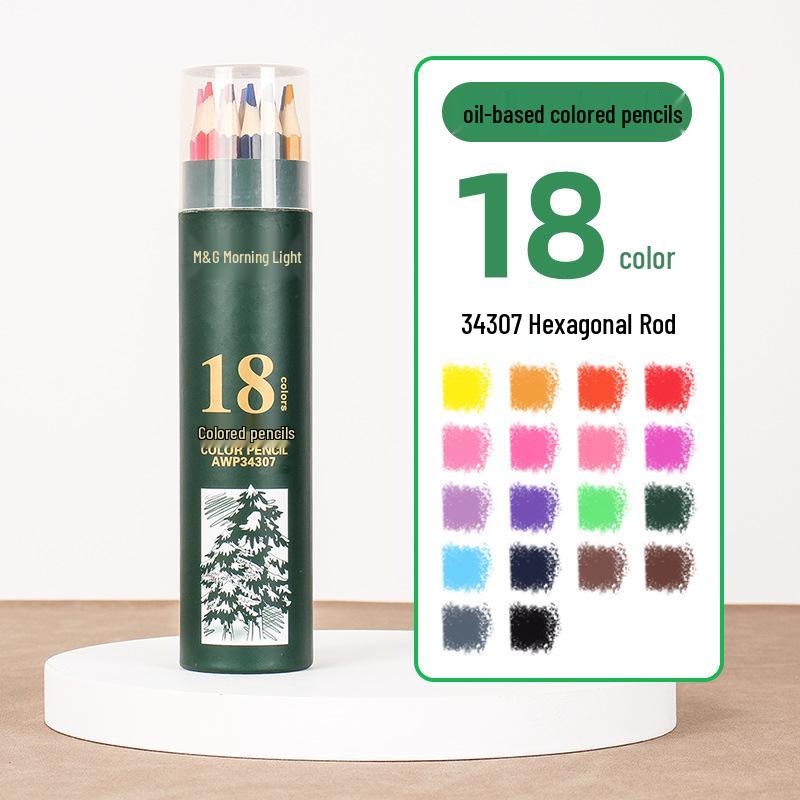 Morning Light No-Sharpen Water-Soluble & Oil-Based Colored Pencils for Kindergarten & Primary Students