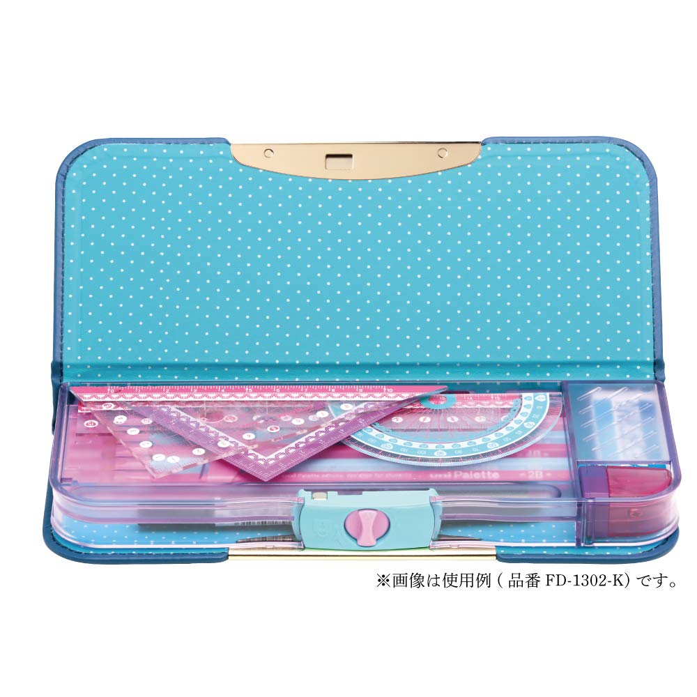 Sonic Alrock Double-Sided Slim Classic Liana Tiara Pencil Case, Navy, FD-1302-K