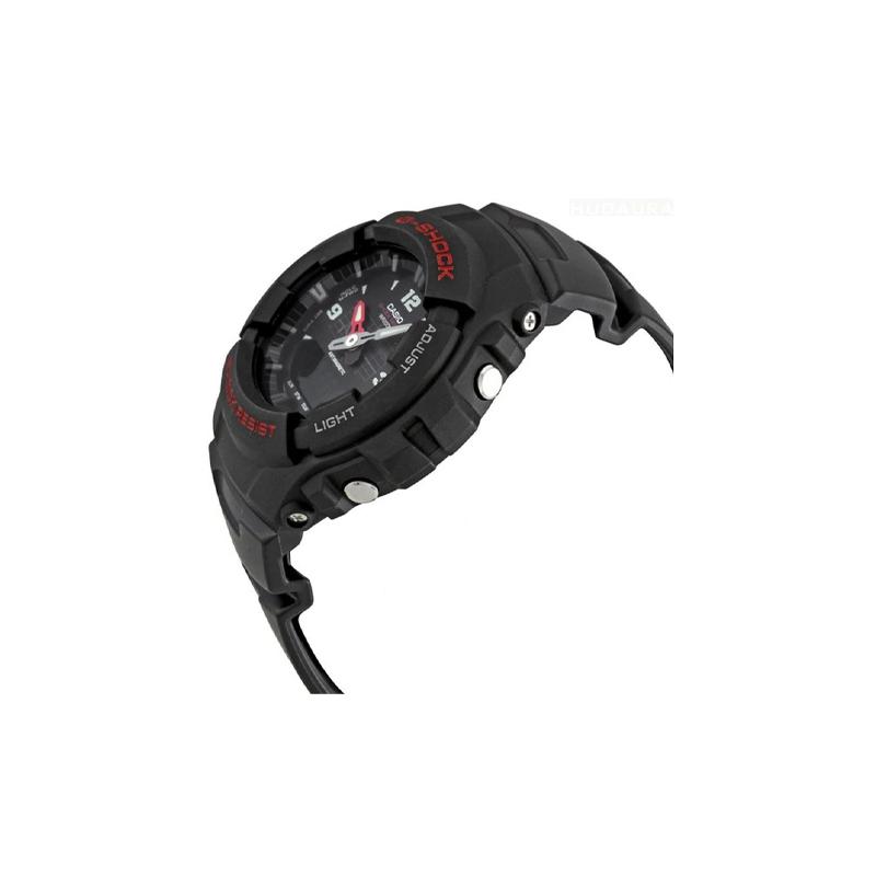 Casio G-SHOCK Series Fashionable Classic Quartz Movement Resin Strap Japanese and Korean Watch Women's Watch Black Dial G-100-1B