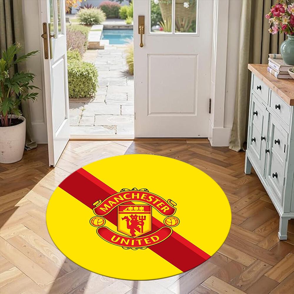Barcelona Round Office Rug Perfect for Entryway Dining Room Dormitory Study room Antislip Round Carpet Anime Office Decor Spiritual Gift