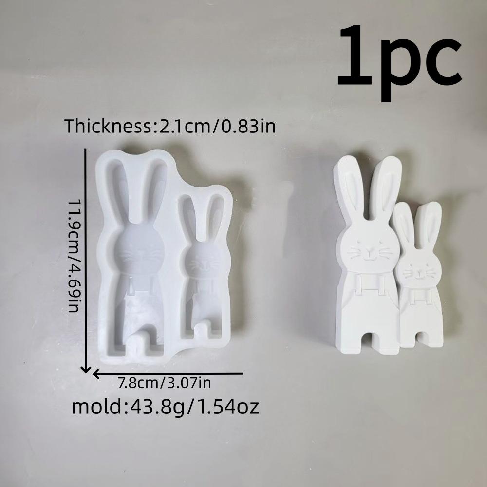 

1pc 3D Rabbit Silicone Mold - Candle,Gypsum,Epoxy Resin,Home Decor-Durable,Easy-to-Use Casting Mold for Crafts, Home Decor