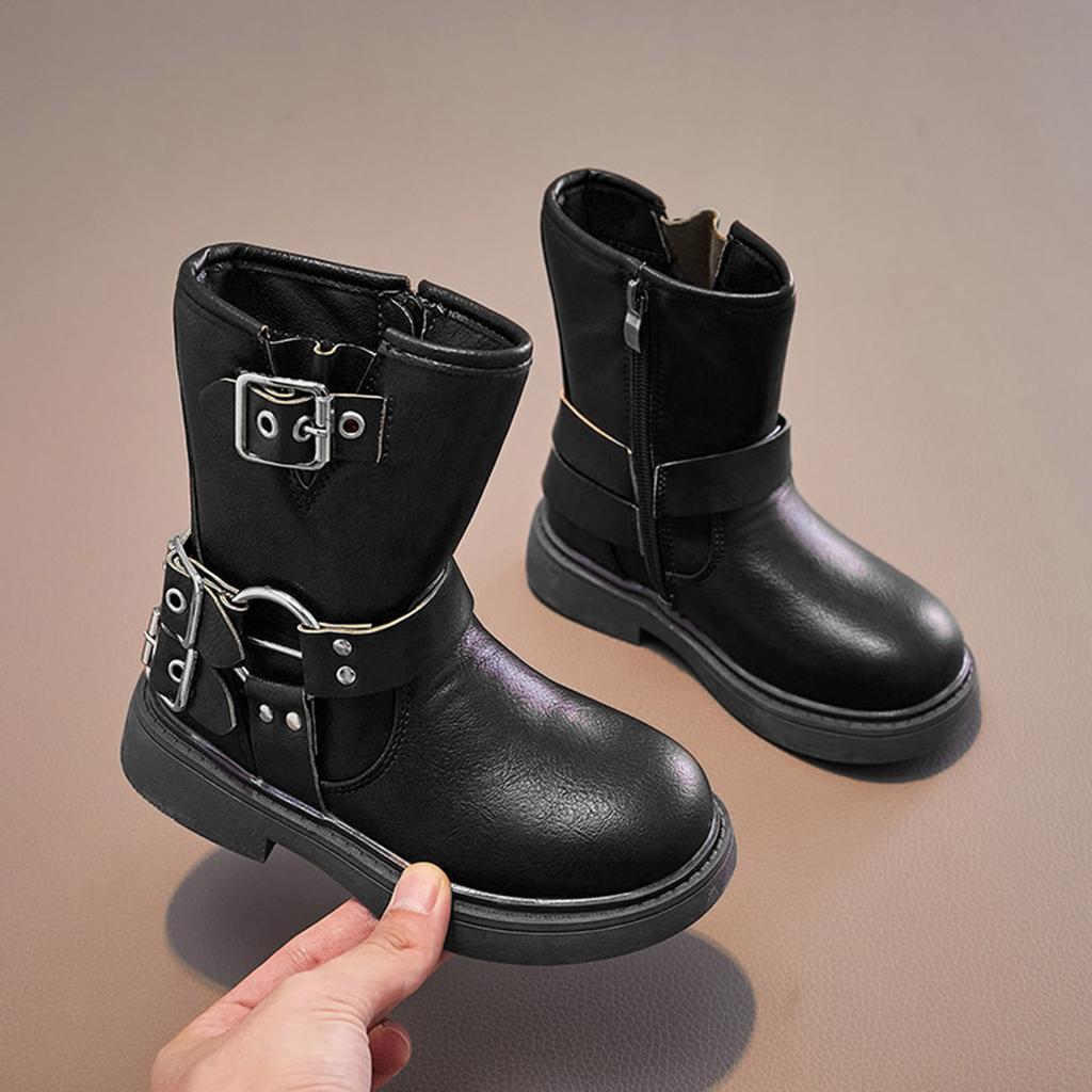 Children's Boots, Single Boots, British , Side Zipper Short Boots