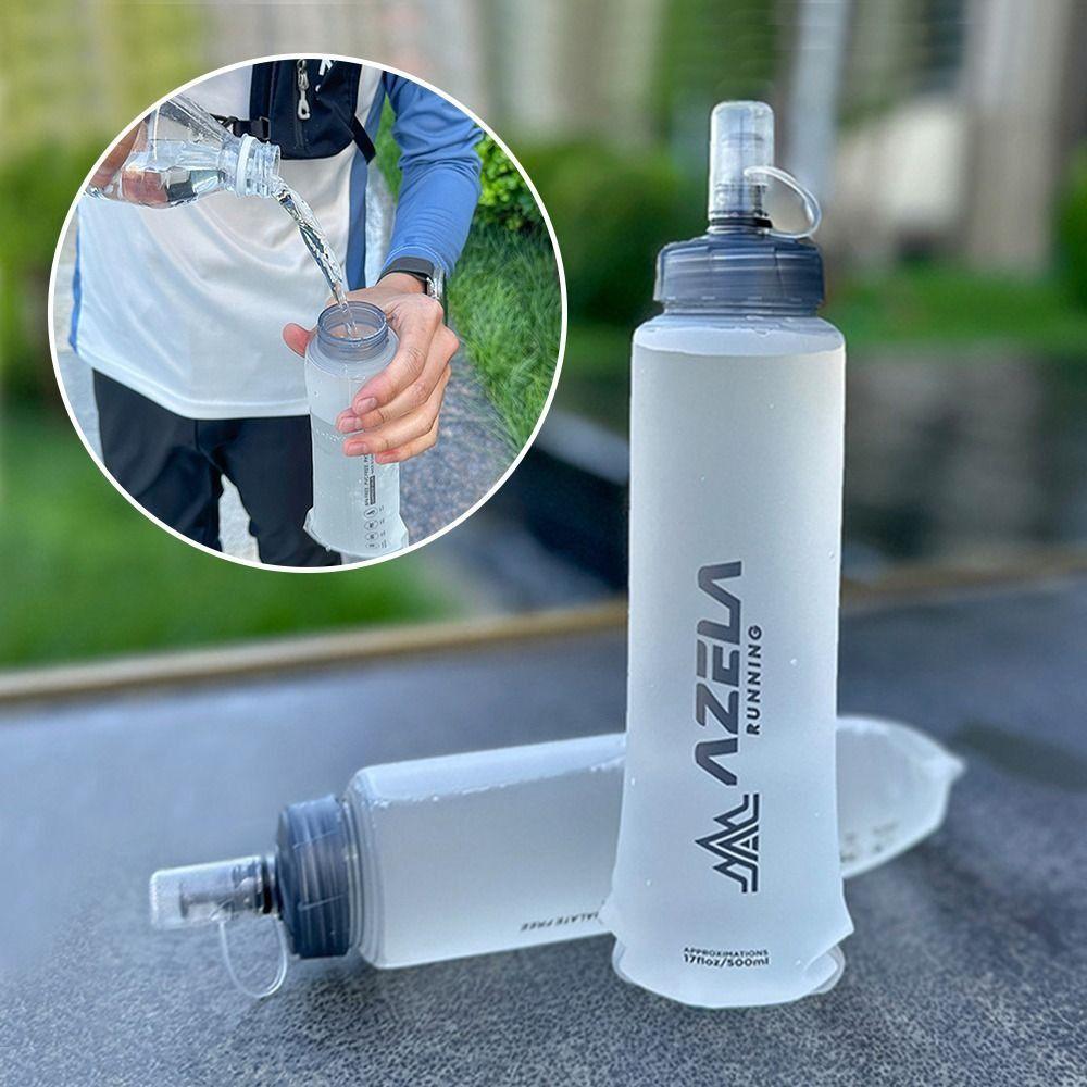 Lightweight Folding Sport Water Bottle 250/500ml Running Water Cup Soft Water Bag  Outdoors