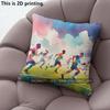 Watercolor Soccer Sport Throw Pillow Covers Pattern Cushion Cover Suitable For Sofa Bedroom Car Pillow Cover