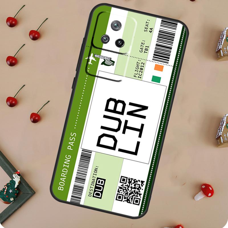 Boarding Pass Ticket Case For POCO X6 Pro X3 X5 F5 M6 Pro F3 M5s Cover For Xiaomi 13T Pro 14 11T 12T 12 13 Lite