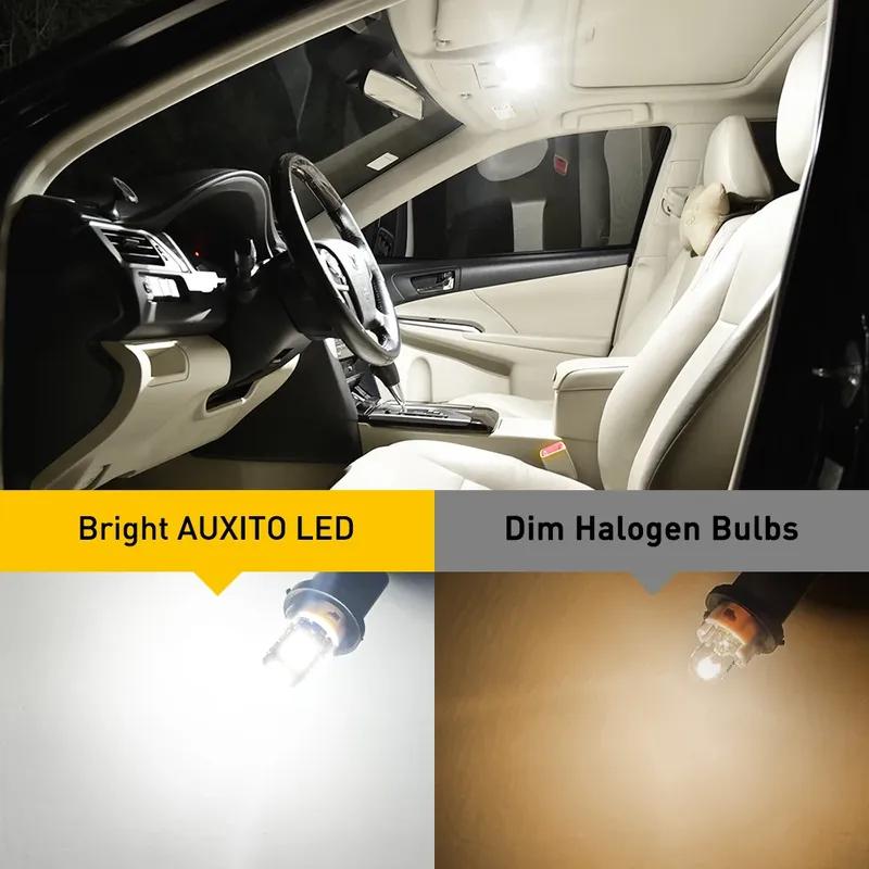 10Pcs AUXITO T10 Canbus LED Lights W5W 168 LED Bulbs No Error 2835 SMD 6000K White Car Interior Lighting Automotive Dome Lamp
